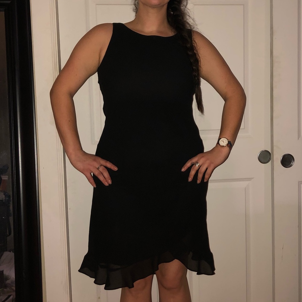 Black knee length classic dress size 10